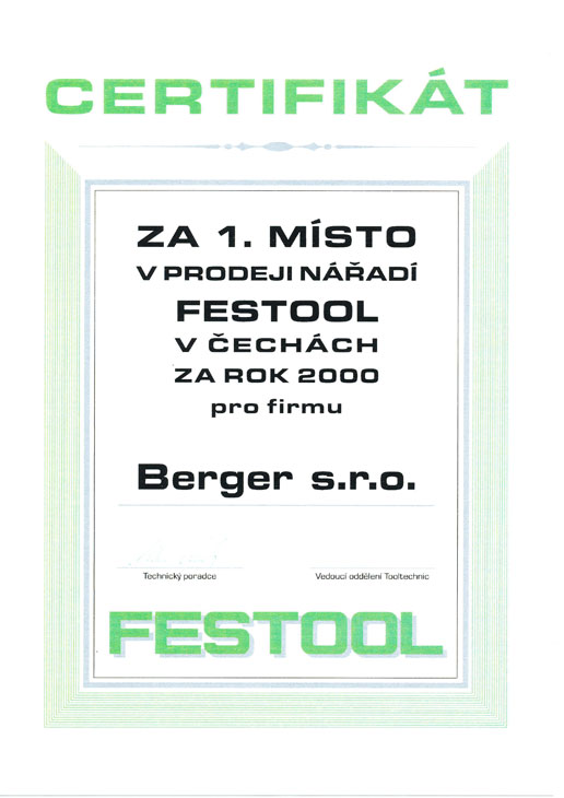 Nejlepší prodejce nářadí FESTOOL 2000